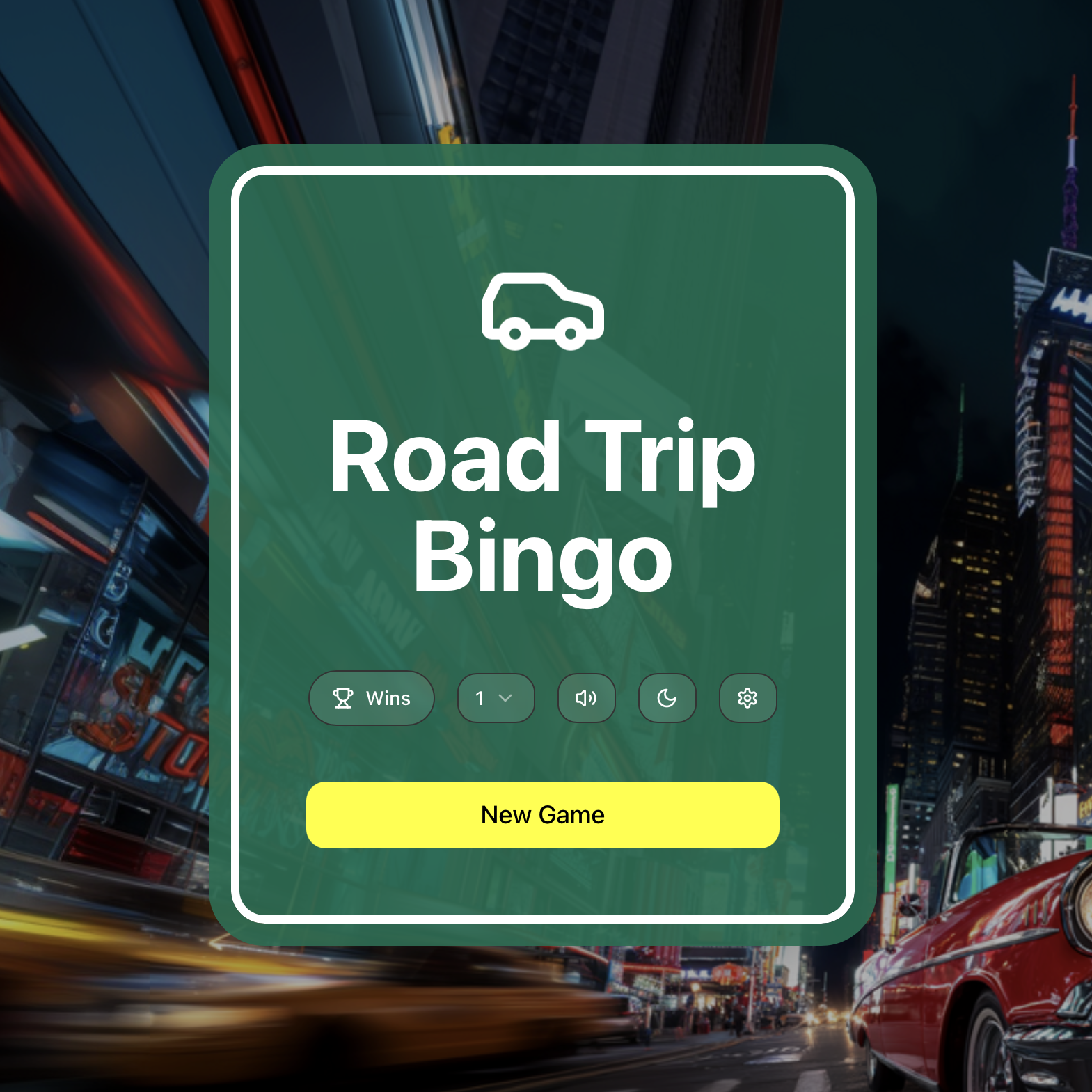 Road Trip Bingo coming soon