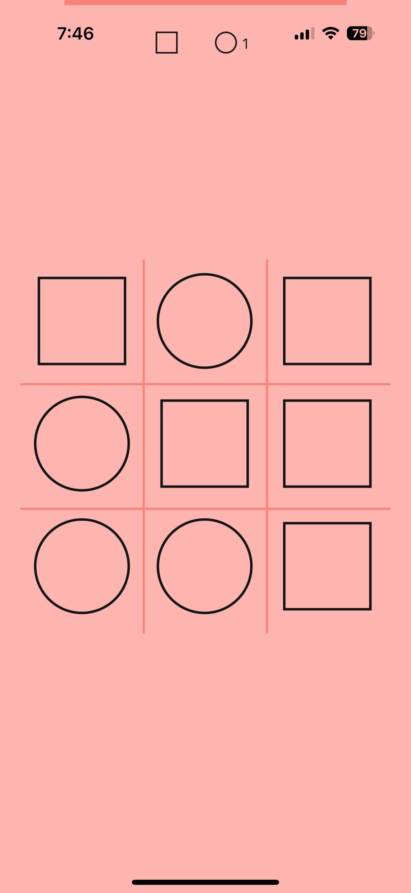 Tic Tac Toe with pink theme